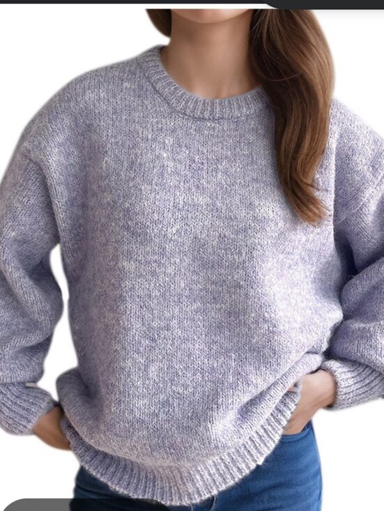 Time and Tru Tops - Women's Lavender Loose Knit Sweater